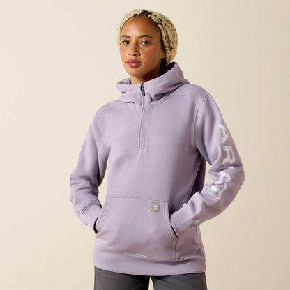 Ariat Online Shop - Rebar Lightweight Logo 1/2 Zip Hoodie