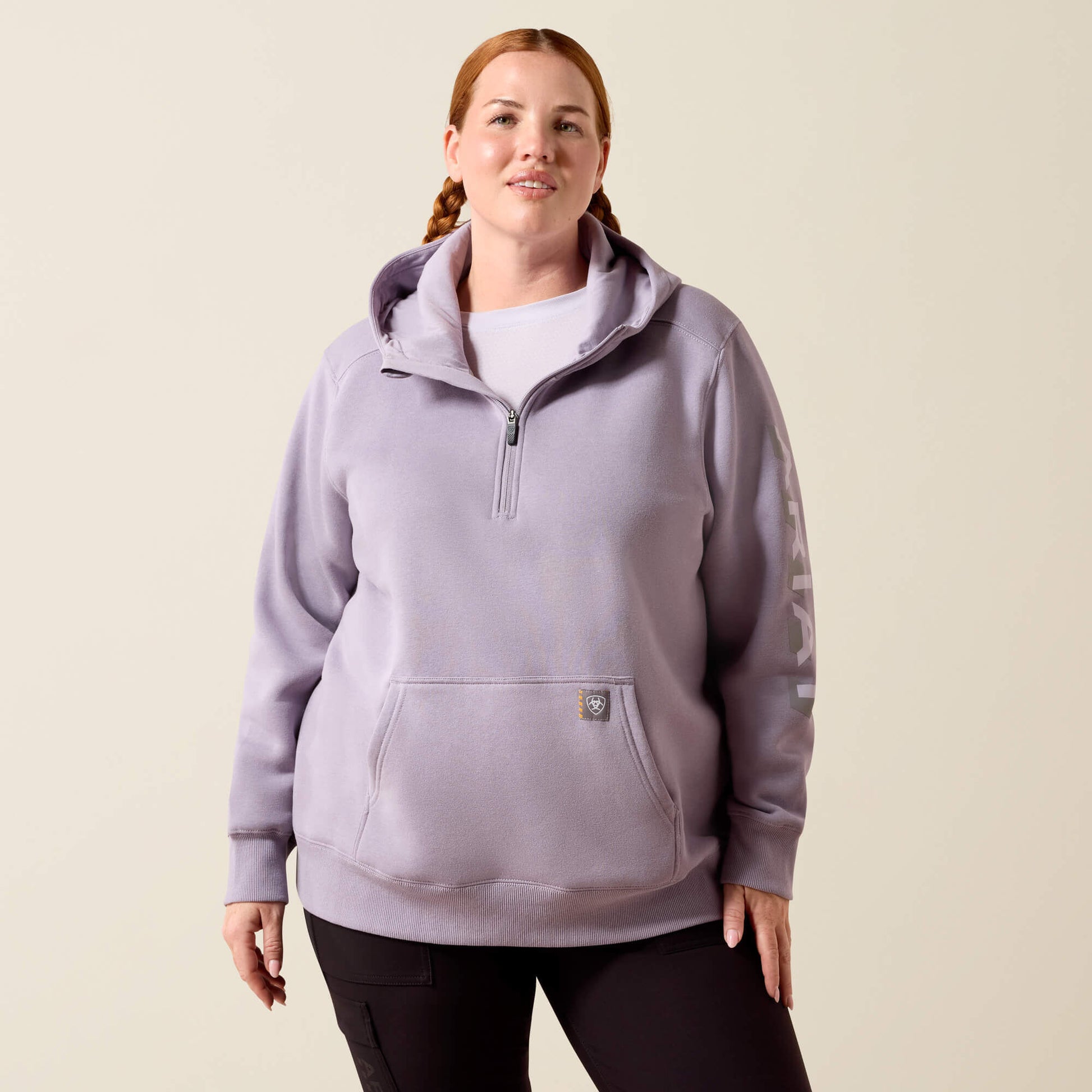 Ariat Online Shop - Rebar Lightweight Logo 1/2 Zip Hoodie