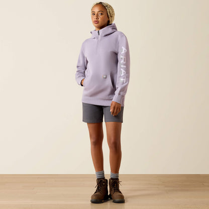 Ariat Online Shop - Rebar Lightweight Logo 1/2 Zip Hoodie