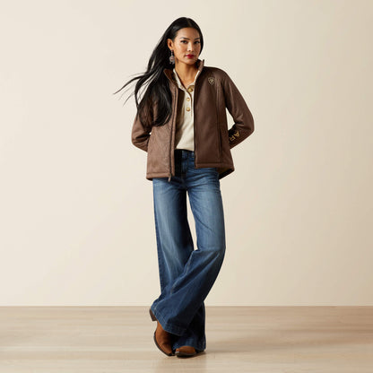 Ariat Outlet - Ariat Logo Softshell Faux Leather Jacket