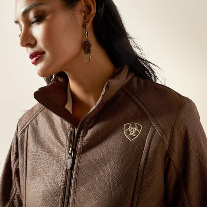 Ariat Outlet - Ariat Logo Softshell Faux Leather Jacket
