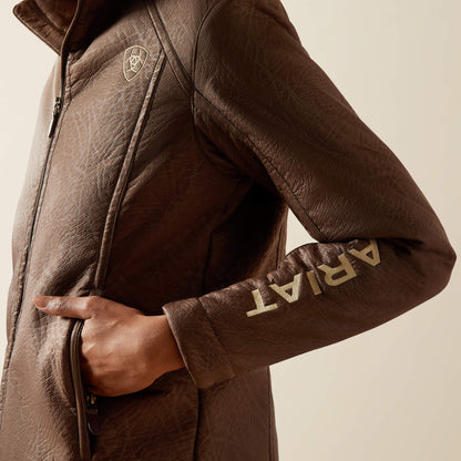 Ariat Outlet - Ariat Logo Softshell Faux Leather Jacket