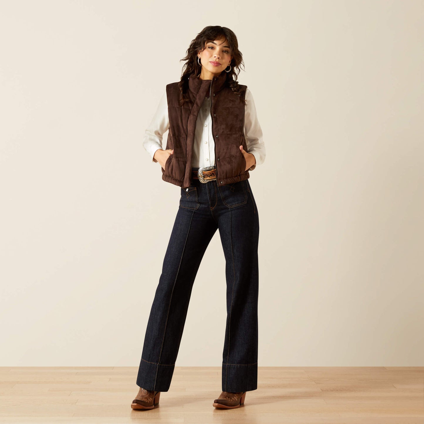Ariat For Sale - Swirls Faux Leather Vest