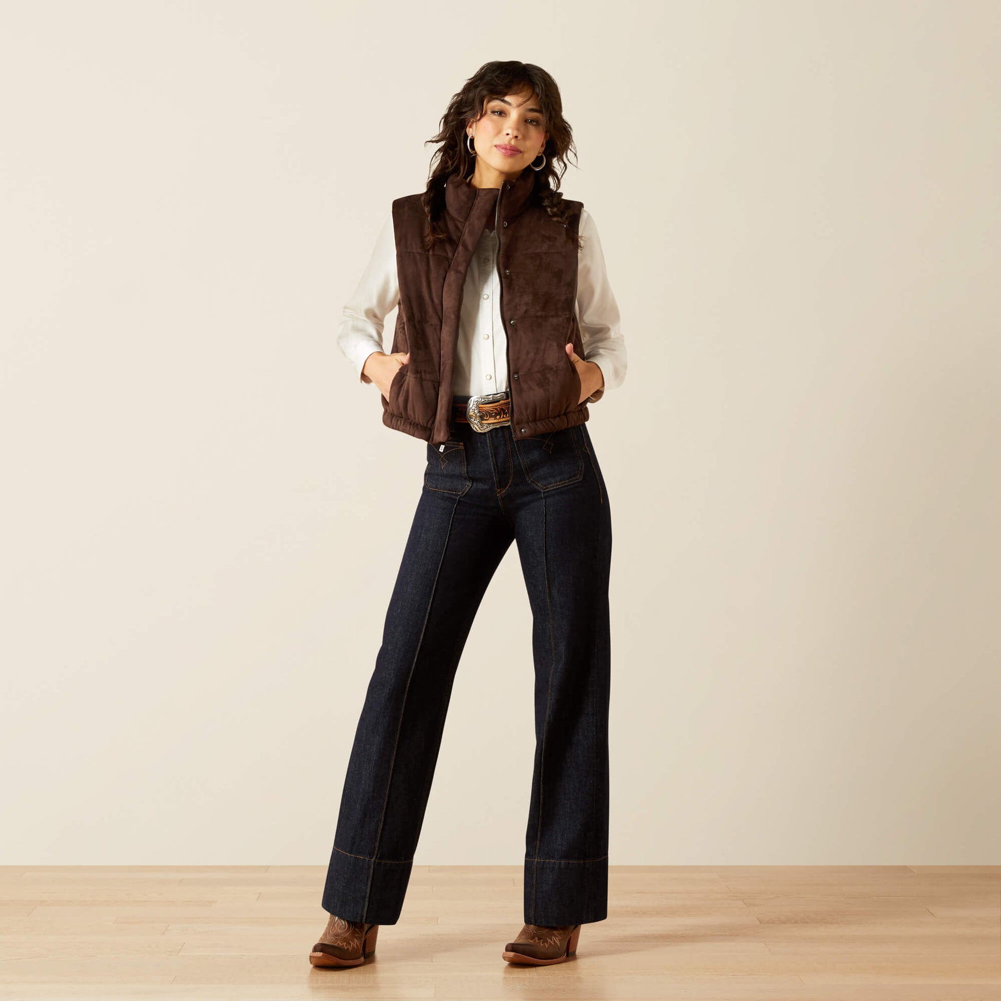 Ariat For Sale - Swirls Faux Leather Vest