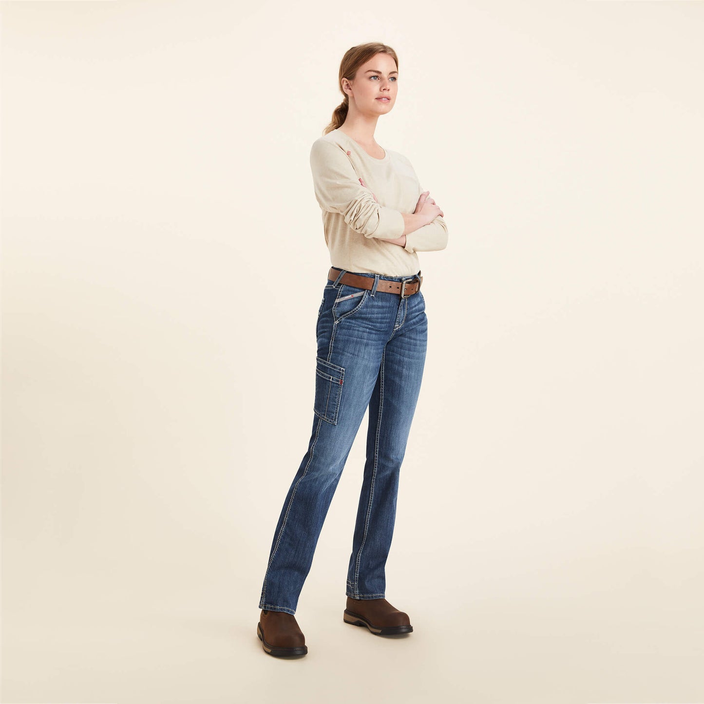 Ariat Sale - FR Perfect Rise DuraLight Stretch Cell Phone Pocket Straight Jean