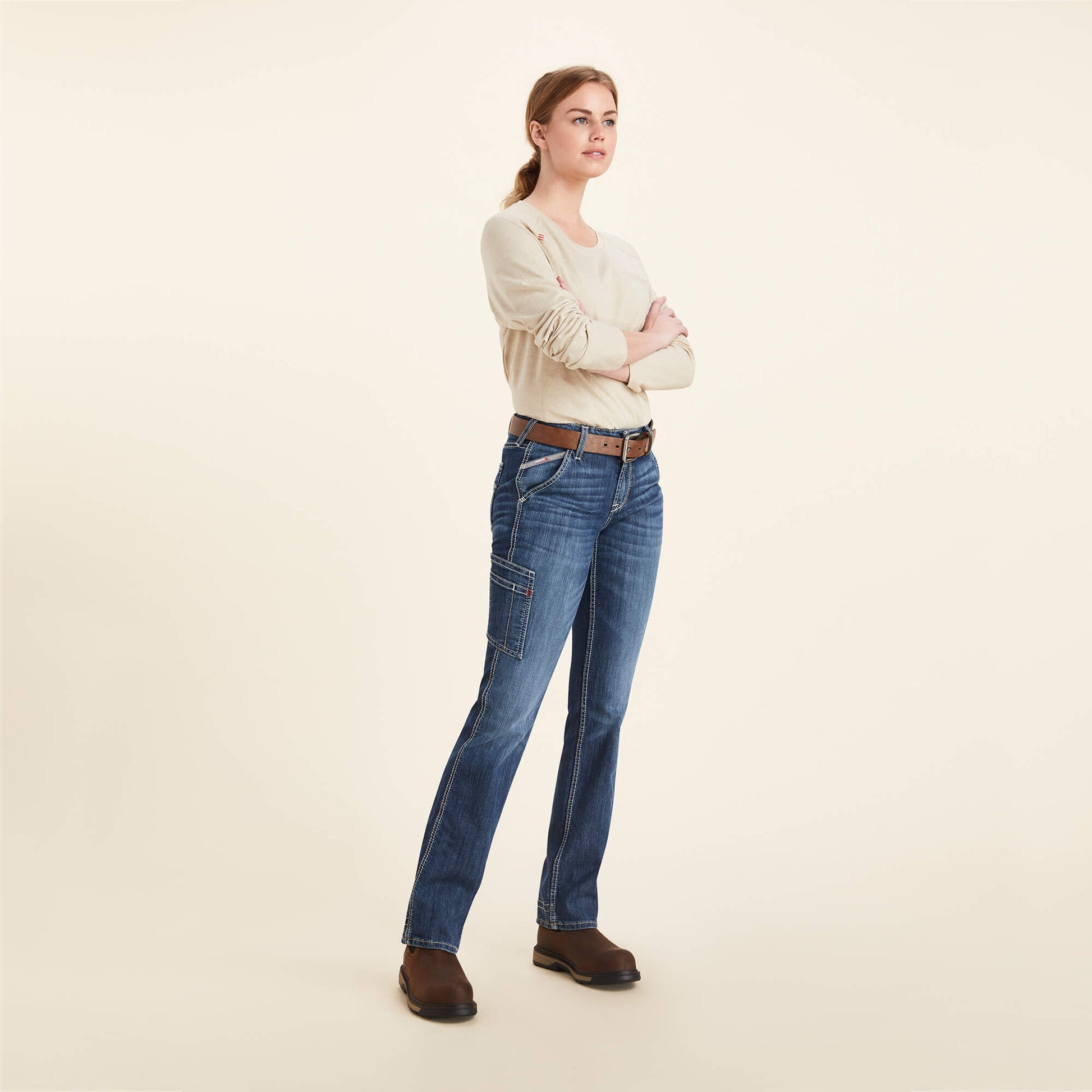 Ariat Sale - FR Perfect Rise DuraLight Stretch Cell Phone Pocket Straight Jean