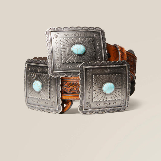 Ariat Website Store - Turquoise Burst Concho Belt