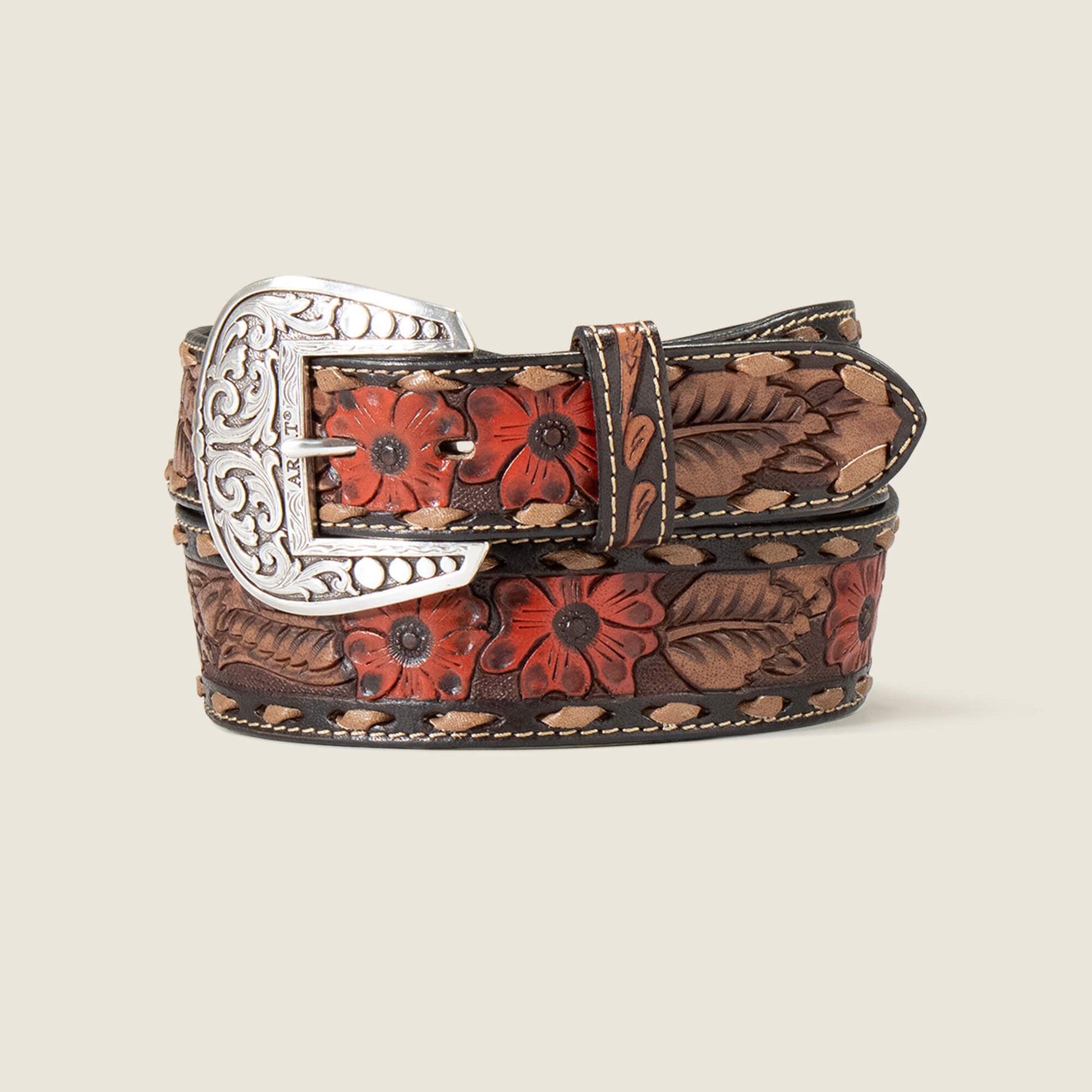 Ariat For Sale - Flower Tooled Belt