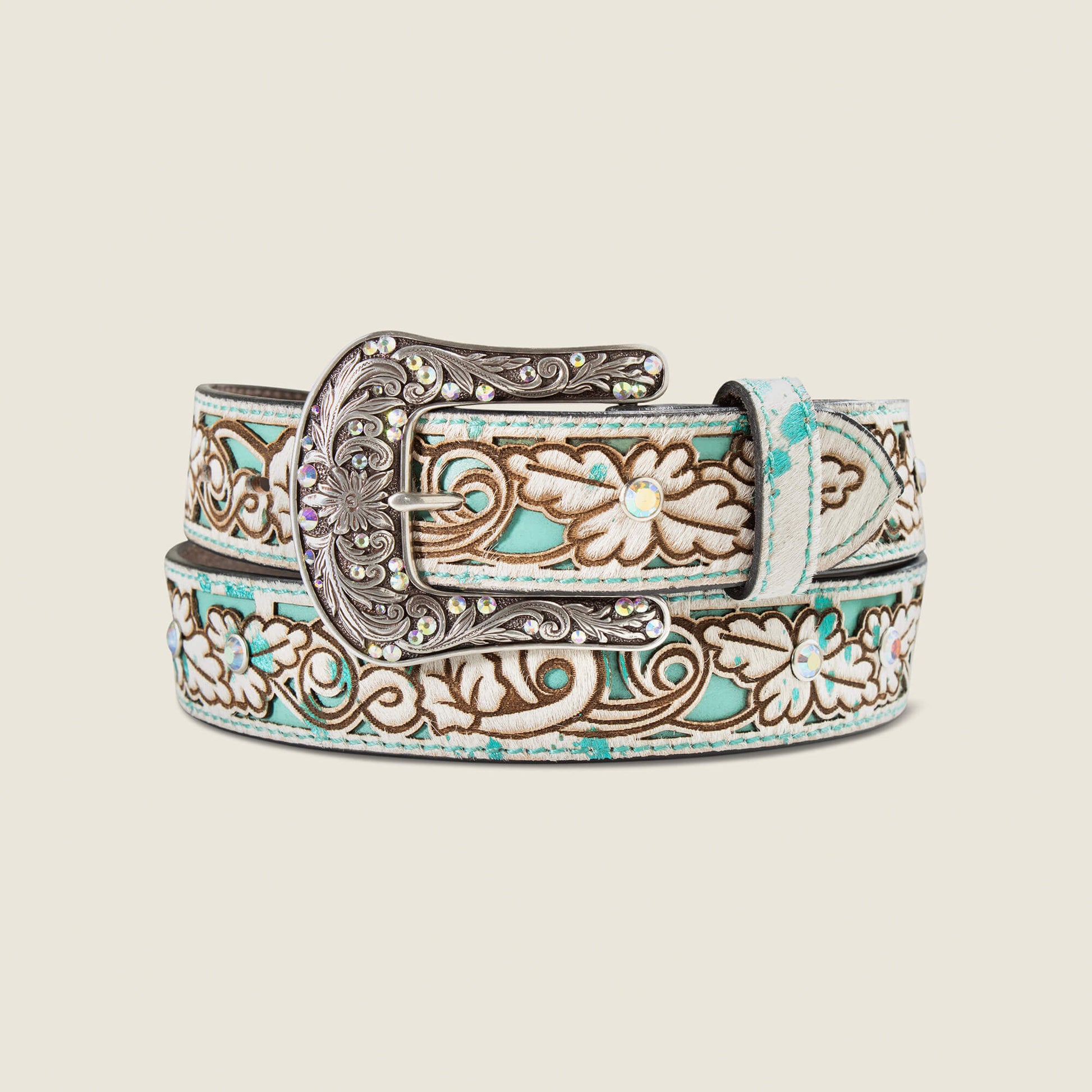 Ariat Sale - Hair-On Floral Belt