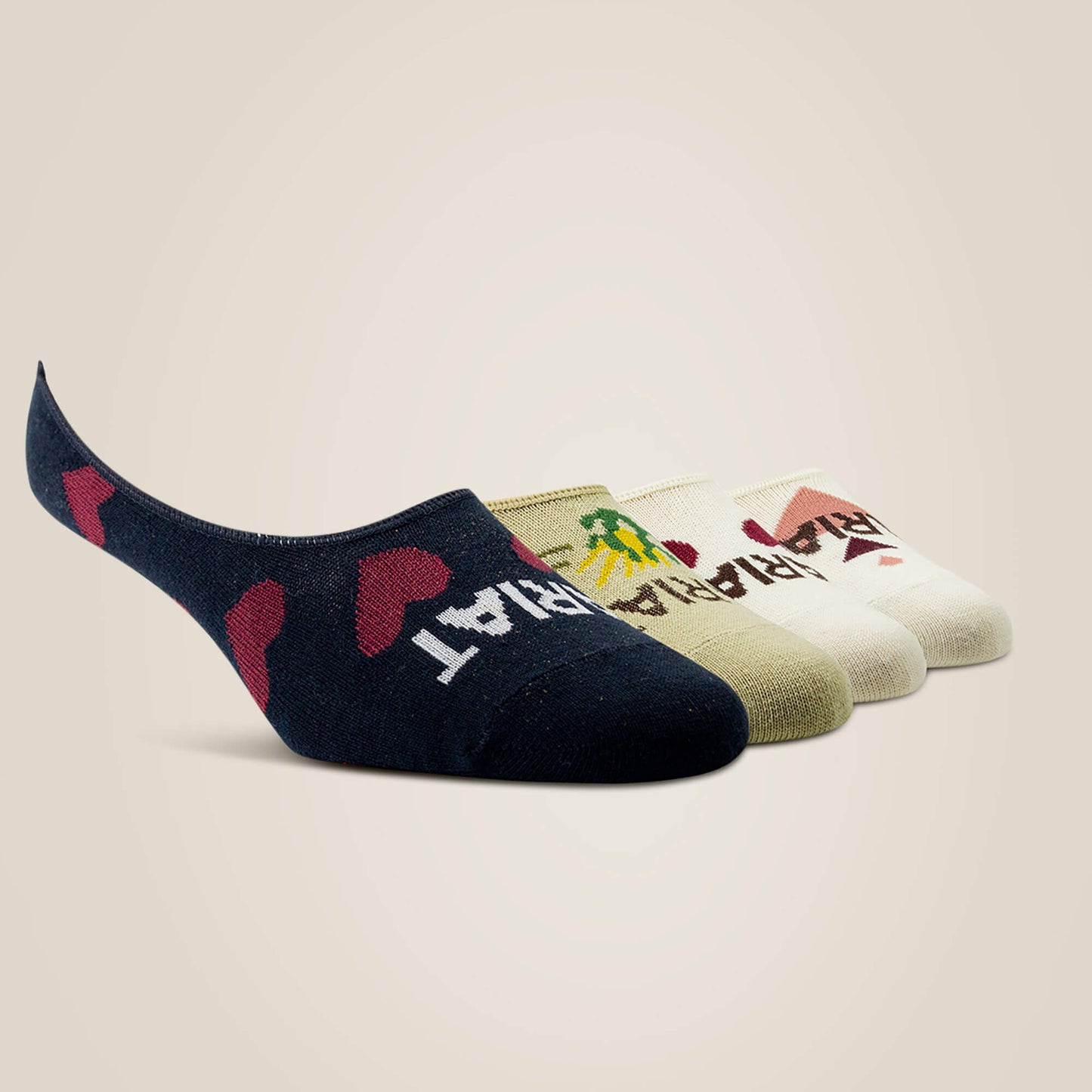 Ariat For Sale - No Slip No Show Sock 2 Pair Multi Color Pack