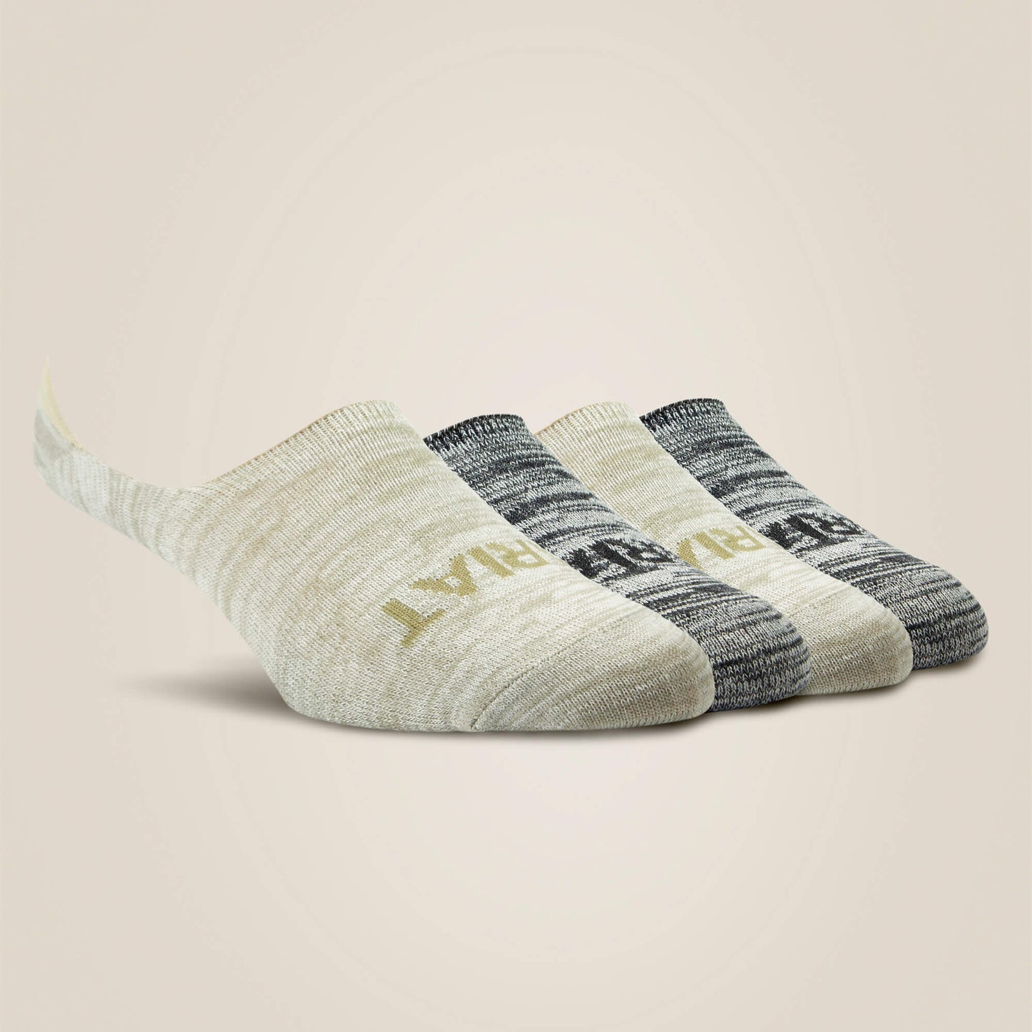 Ariat Outlet - No Slip No Show Sock 4 Pair Multi Color Pack