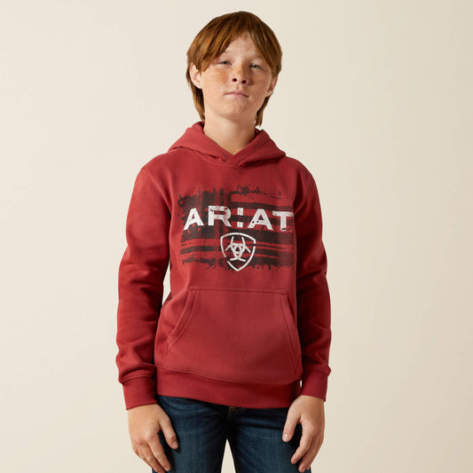 Ariat On Sale - Ariat Liquid Stamp Flag Hoodie