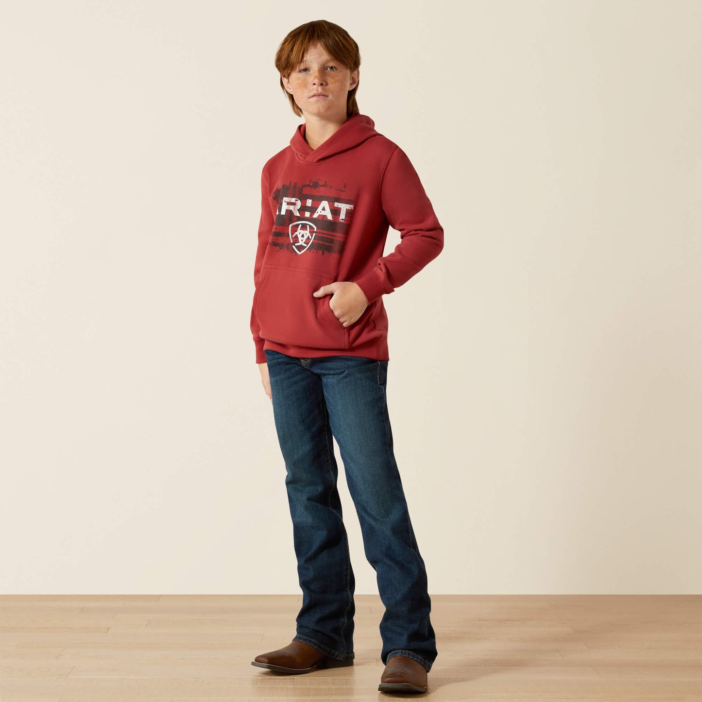 Ariat On Sale - Ariat Liquid Stamp Flag Hoodie