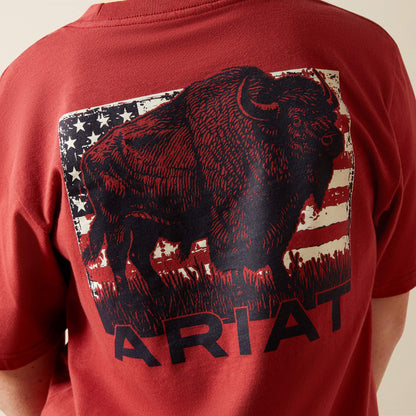 Ariat Outlet - Ariat Buffalo Flag T-Shirt