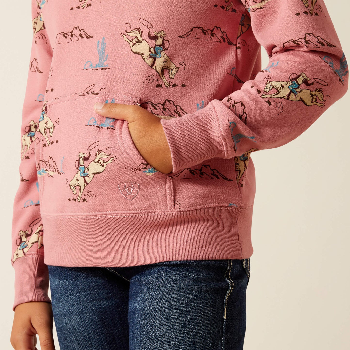 Ariat Website Store - Bronc Scene 1/4 Zip Sweatshirt