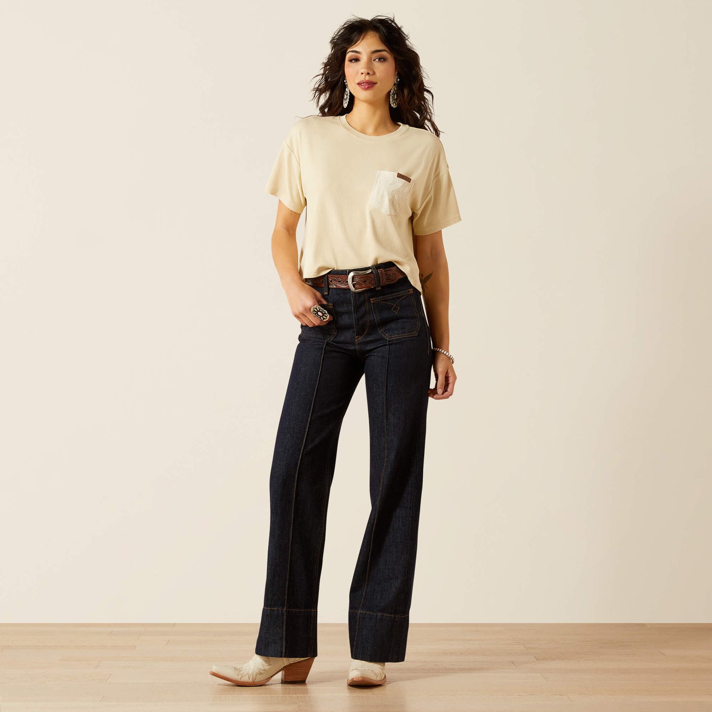 Ariat US - Ultra High Rise Tomboy Western Utility Wide Leg Jean