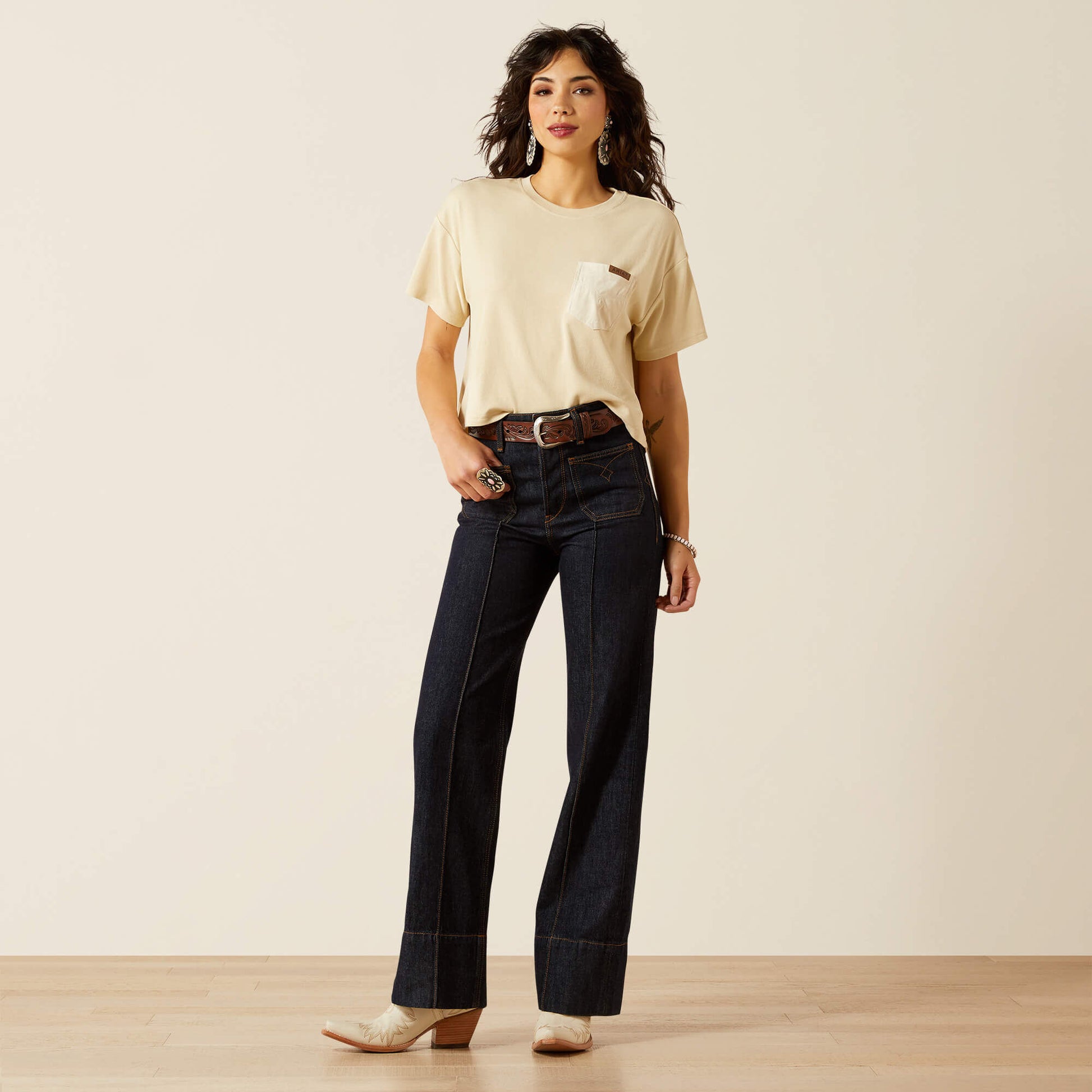 Ariat US - Ultra High Rise Tomboy Western Utility Wide Leg Jean
